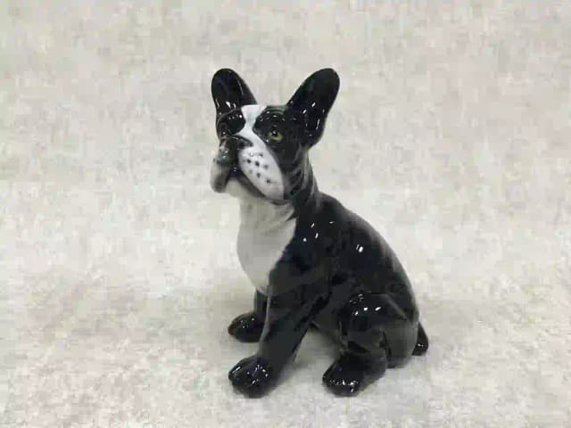Статуэтка собака Французский бульдог черный Ceramiche Boxer Италия арт. 194-2-11
