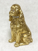 Статуэтка собака Кокер золото VALLE D'ORO PATCHI  Италия арт. 194-3-1