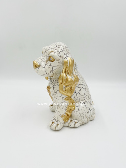 Статуэтка  щенок Кокер-спаниель бежевый с патиной  VALLE D'ORO PATCHI  Италия 720-2-69